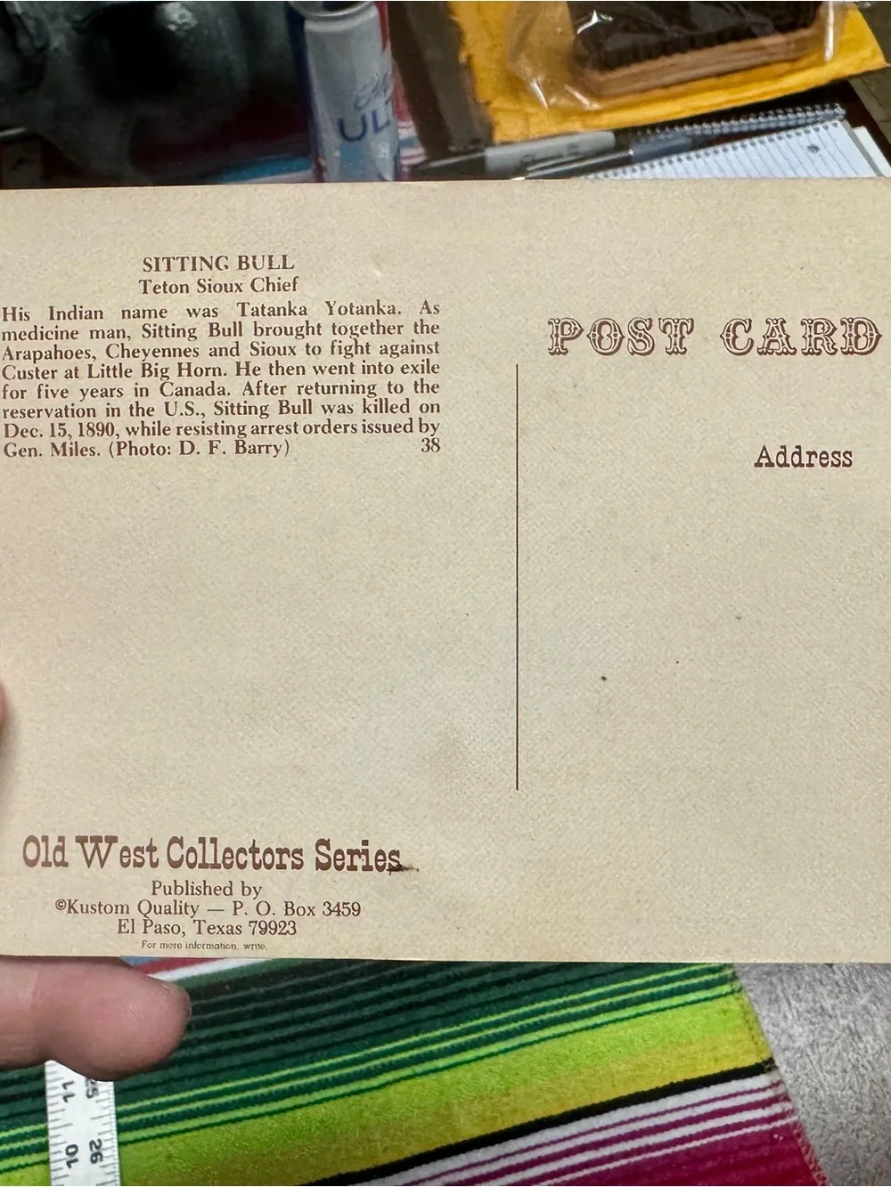 Set of 3 1970s old west postcards Jessie James sitting bull train Wild West